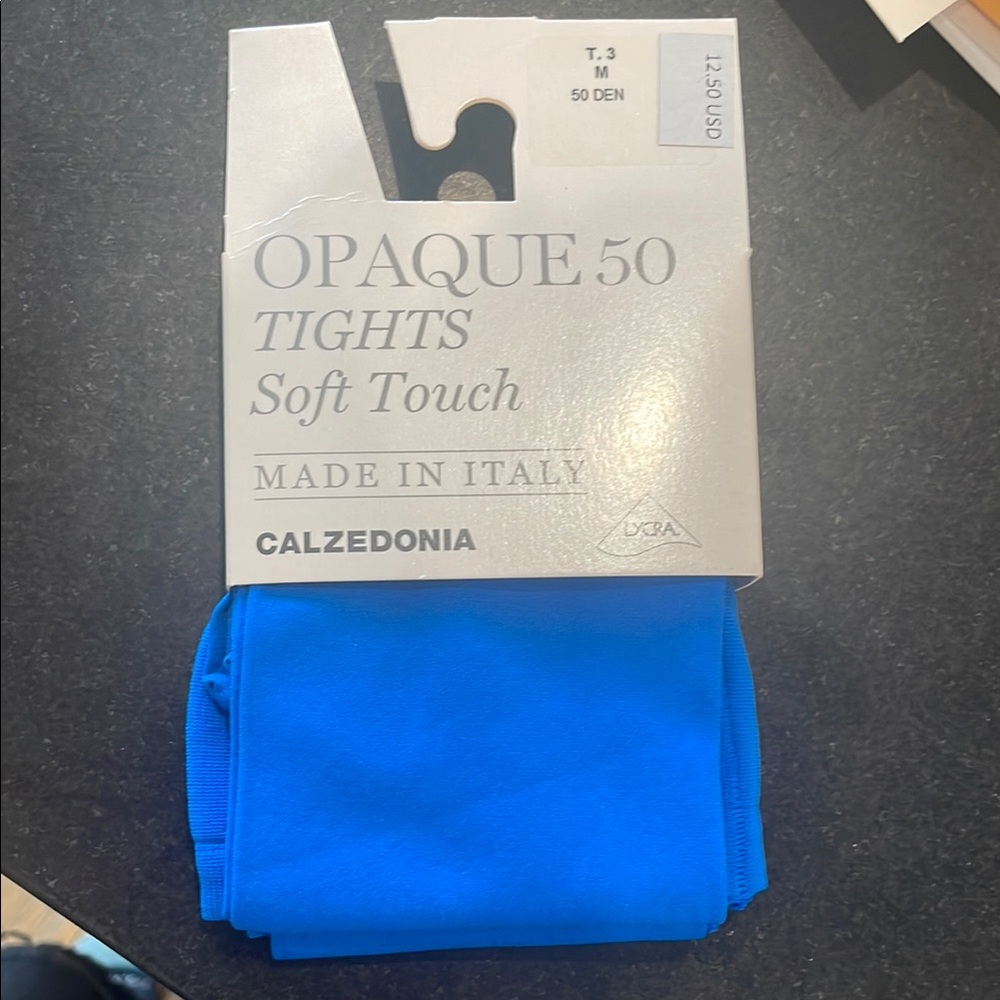 Calzedonia Blue Opaque Tights